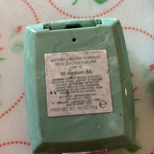 Clinique powder refill case like new with mirror