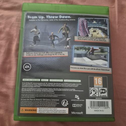 Skate 3 Xbox One/360 game used, sports simulation