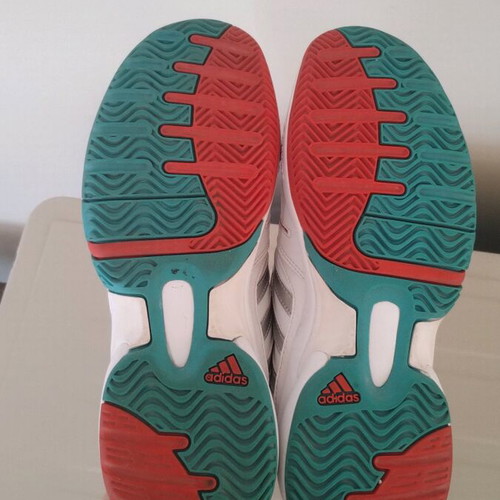 Adidas sneakers used, size 39, white with turquoise