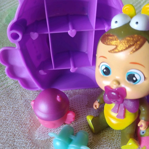 Mini Cry Babies used with heart-decorated house