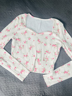 Women's blouse like new, size S, white and pink
