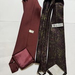 Vintage polyester ties set of 2 by Artsi and Classic Burgundy, used