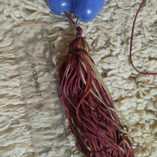 Handmade Worry Beads with Large Blue Beads New