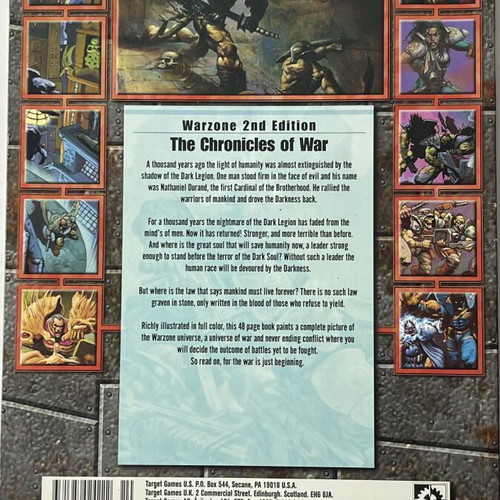 Warzone The Chronicles of War 2nd Edition Background Book used