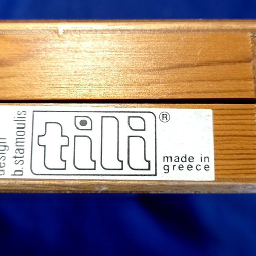TILI Wooden Travel Backgammon Board like new, 21x13 cm with wooden pieces and dice