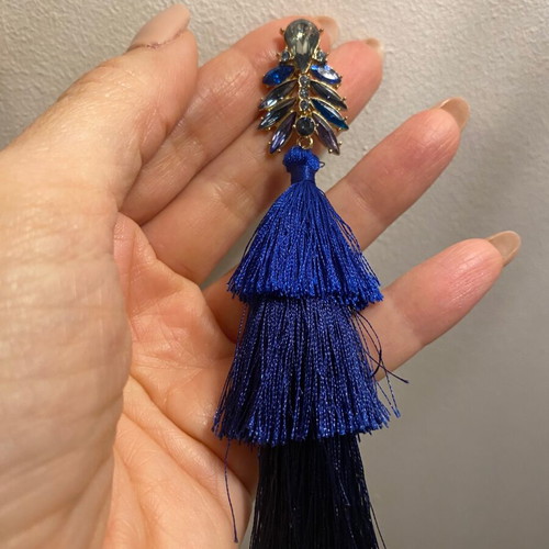 Zara blue tassel earrings like new, unworn