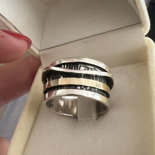 K.and silver-gold ring size 59