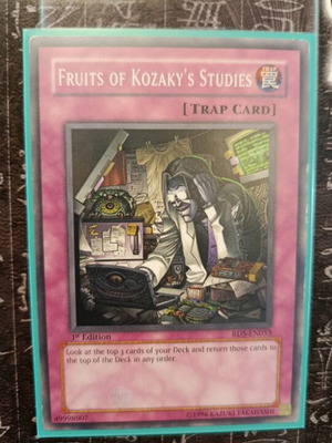 Fruits Of Kozaky's Studies Yu-Gi-Oh! card used with sleeve