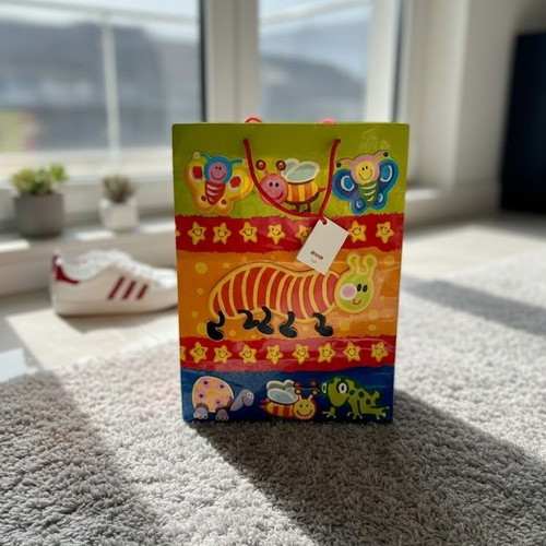 Large gift bag silk worm new 44x33x10