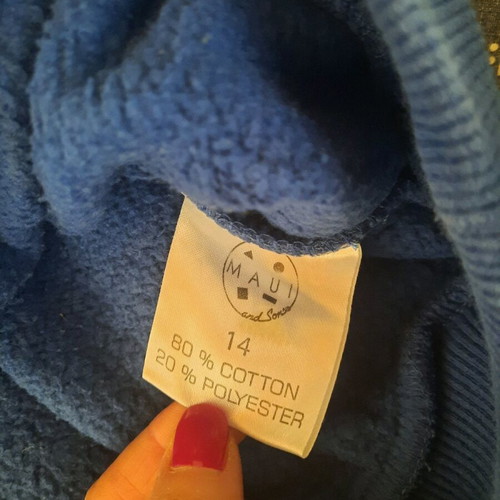 Maui kids' sweatshirt used, size 14, blue with faded color