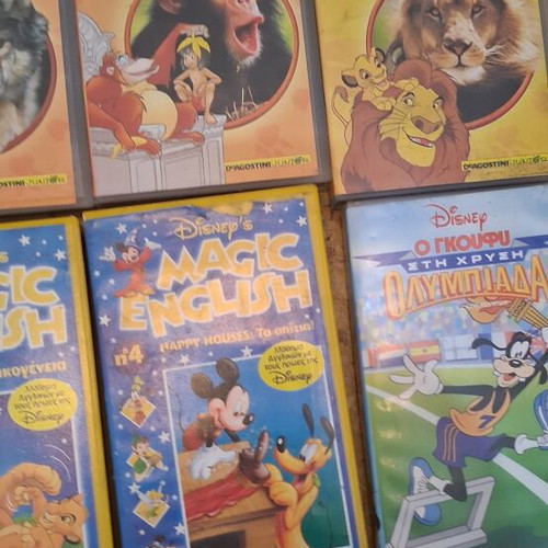 Disney old VHS tapes lot, 11 cassettes