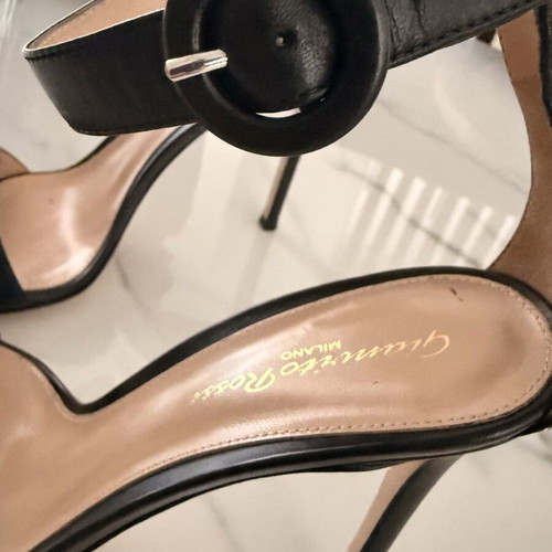 Gianvito Rossi Portofino 105mm sandals used, black, size 38.5
