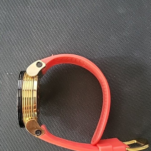 Vogue wristwatch like new with red rubber strap, 10atm, chronograph