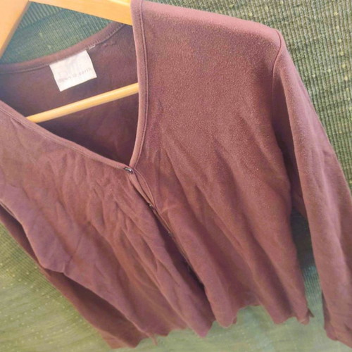 Down To Earth blouse used, brown, size Medium