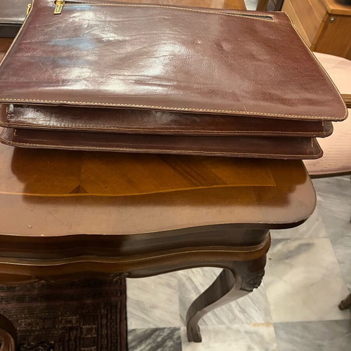 Ted Lepidus leather briefcase brown new unused