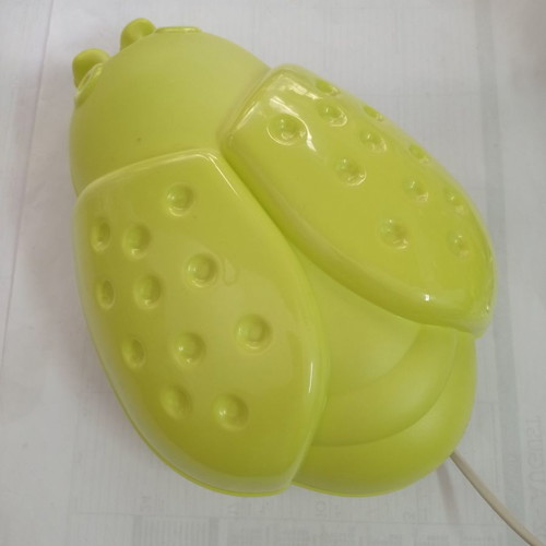 Children's wall lights used, set of 2, plastic light green with ladybug design
