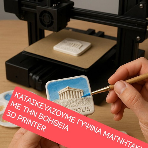 Ancient Greek magnets new, pack of 10, hand-painted plaster