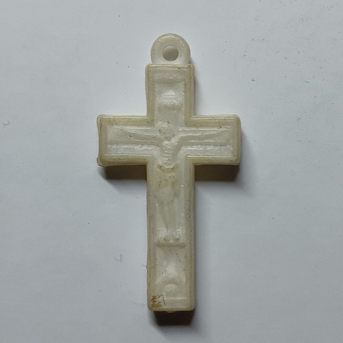White cross pendant amulet like new
