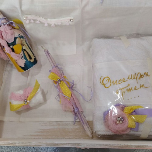 Wooden baptism box new with Alice in Wonderland theme