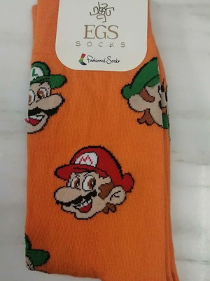 Egs Socks Super Mario onesize 40-46 new, orange and green
