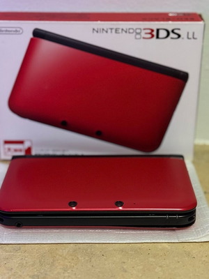 Nintendo 3DS XL κόκκινο x μαύρο κονσόλα σαν καινούργιο, πλήρες κουτί