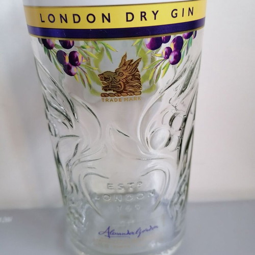 Gordon's glass bottle 28 cm height like new for crafts