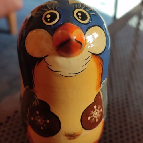 Babushka doll with penguin design new from Russia