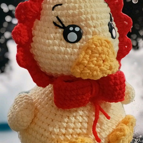 Handmade knitted duck new