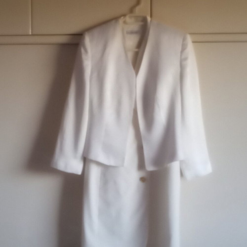 Lucifair Collection white satin jacket like new, women's M