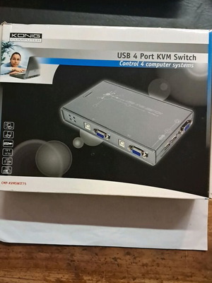 König USB-4 διακόπτης KVM για 4 υπολογιστές