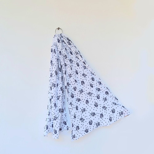 Cotton large scarf Bershka in white and blue