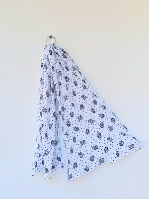 Cotton large scarf Bershka in white and blue