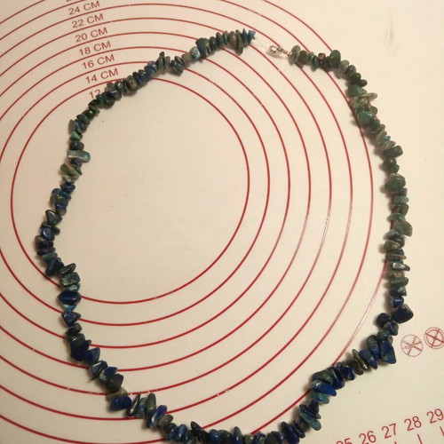 Lapis Lazuli Semi-Precious Stone Necklace 45 cm made to order