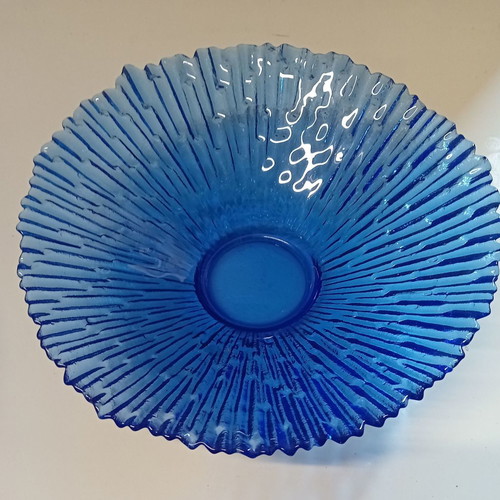 Pavel Panek Ice Blue glass bowl used