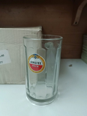 Ποτήρια μπύρας Amstel 0,4l καινούργια, πακέτο 6 τεμαχίων