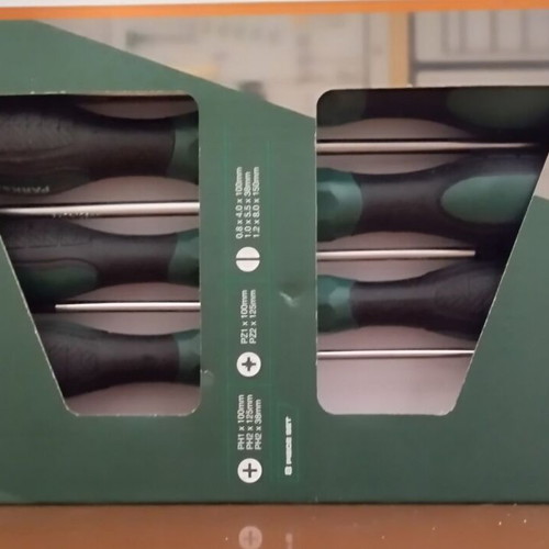 PARKSIDE screwdriver set 6 pcs, PH/PZ/flat, large handles, new