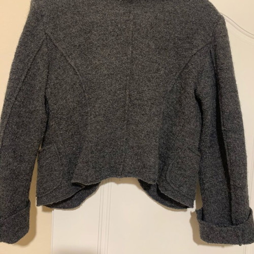 Jacket virgin wool 100% short anthracite new size M