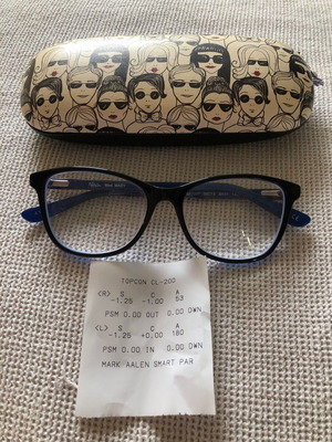 Afflelou blue prescription glasses like new with 1.25 myopia lenses