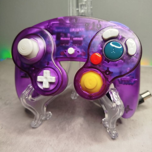 GameCube controller new, transparent purple