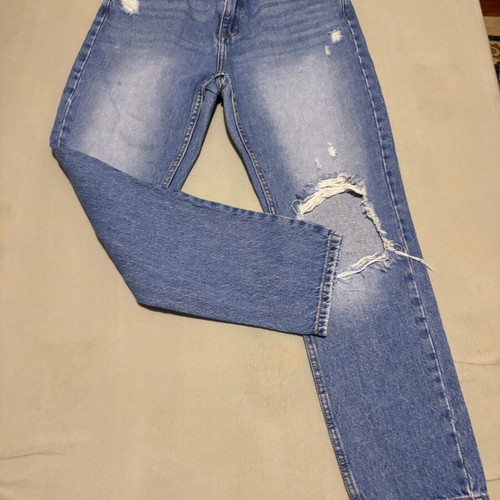 Tally Weijl mom fit jeans size 38 like new with rips blue