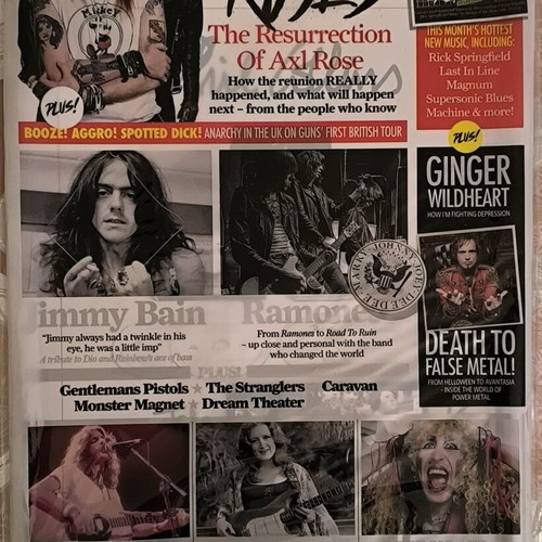Classic Rock Magazine April 2016 Axl Rose Guns N' Roses with CD