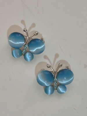 Blue Moonstone Pins like new, set of two, turquoise