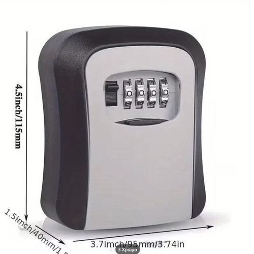 Wall Key Safe with Combination Lock 9.4 × 7.4 cm Red new