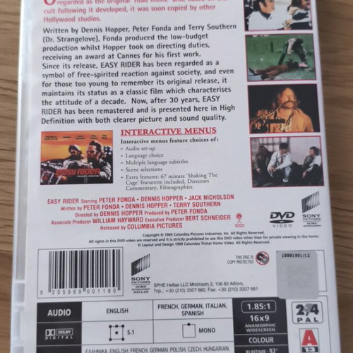 Easy Rider DVD like new