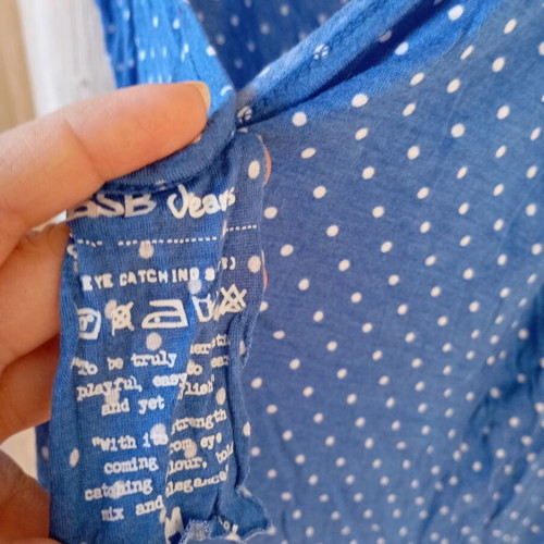 BSB Blue Polka Dot Shirt like new, size M