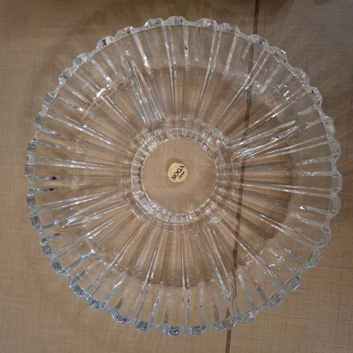 Glass bowl new with 5 compartments for nuts