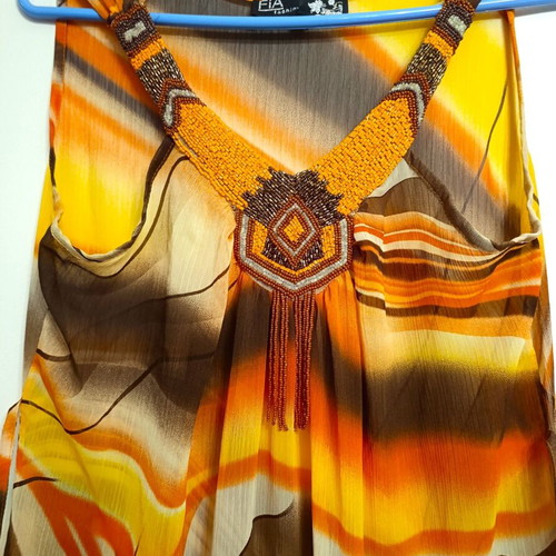 Fia Boho summer blouse dress, colorful
