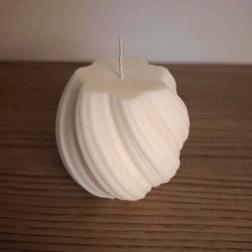 Handmade swirl soy candle made to order with black vanilla scent