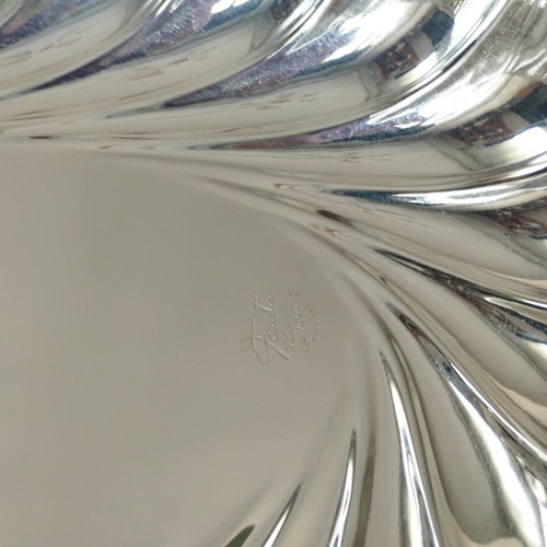 Silver-plated Fruit Bowl Cassetti Firenze 871 FI • Vintage Bell Cloche • 32x23cm • Display Condition