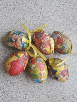Easter eggs used, pack of polystyrene